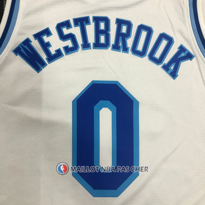 Maillot Los Angeles Lakers Russell Westbrook NO 0 Classic 2019-20 Blanc